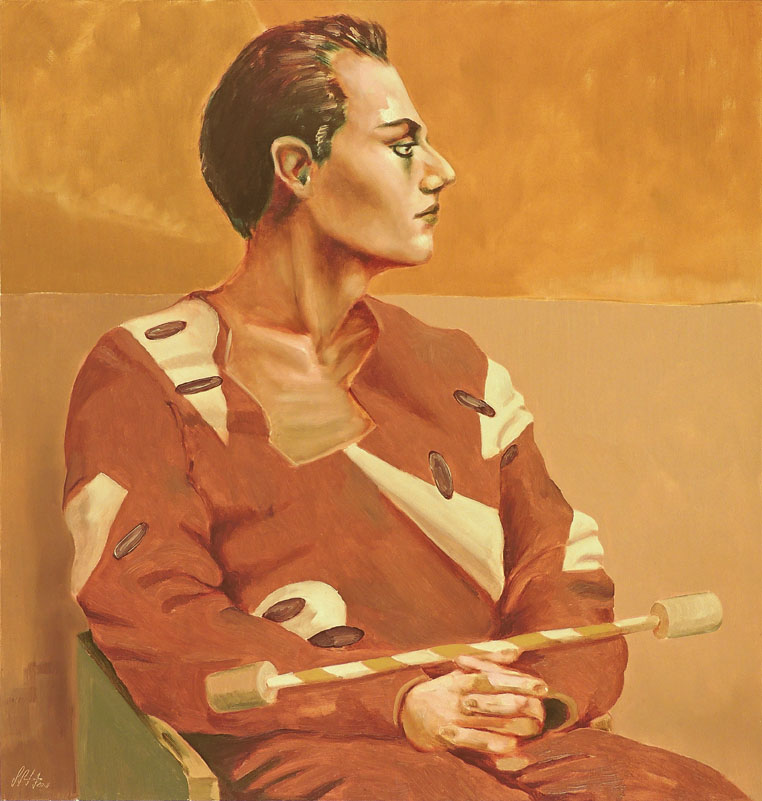 Dipinto di Silvio Sangiorgi - Ritratto di giocoliere