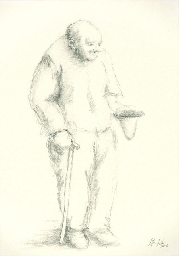 Disegno di Silvio Sangiorgi - Ritratto di ciarlatano