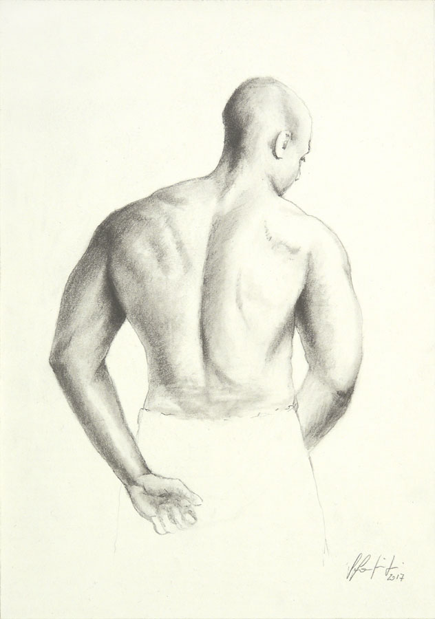 Disegno di Silvio Sangiorgi - Ritratto di forte della piramide umana