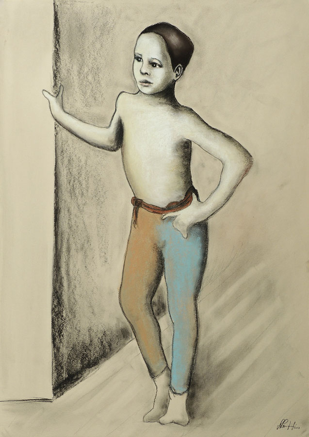 Disegno di Silvio Sangiorgi - Ritratto di equilibrista