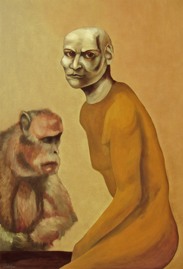 Dipinto di Silvio Sangiorgi - Ritratto di ciarlatano