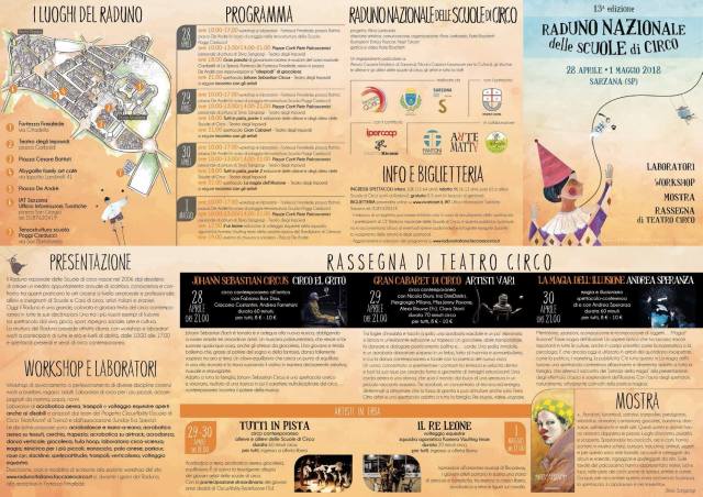 Pieghevole 13° Raduno delle Scuole di Circo