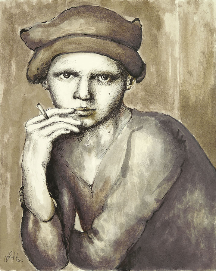 Disegno di Silvio Sangiorgi - Ritratto di ciarlatano