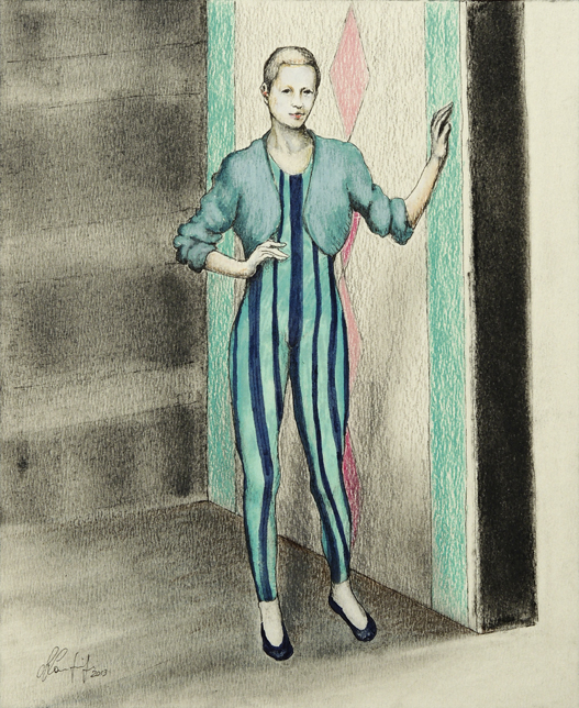 Disegno di Silvio Sangiorgi - Ritratto di contorsionista