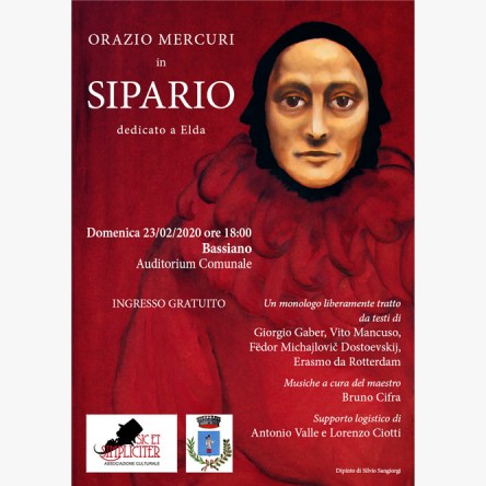 Locandina del monologo Sipario di Orazio Mercuri