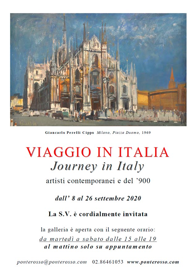 Locandina mostra Viaggio in Italia, Galleria Ponte Rosso