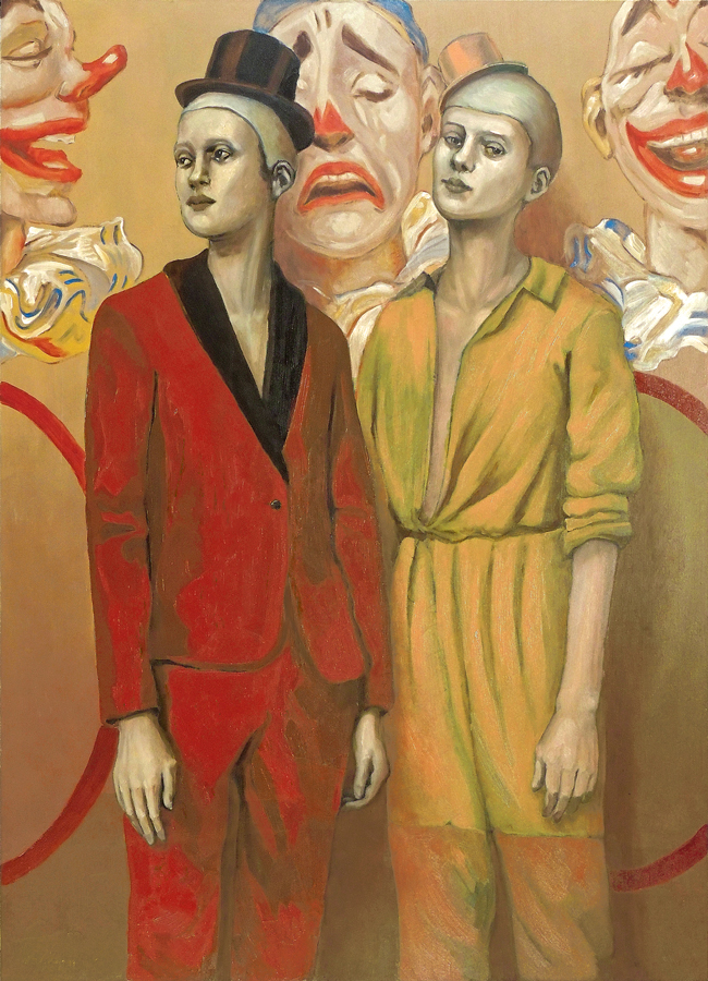 Dipinto di Silvio Sangiorgi - Ritratto di circensi