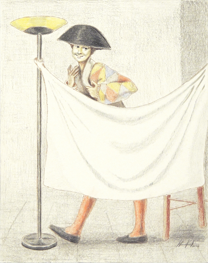 Silvio Sangiorgi - Ritratto di Arlecchina