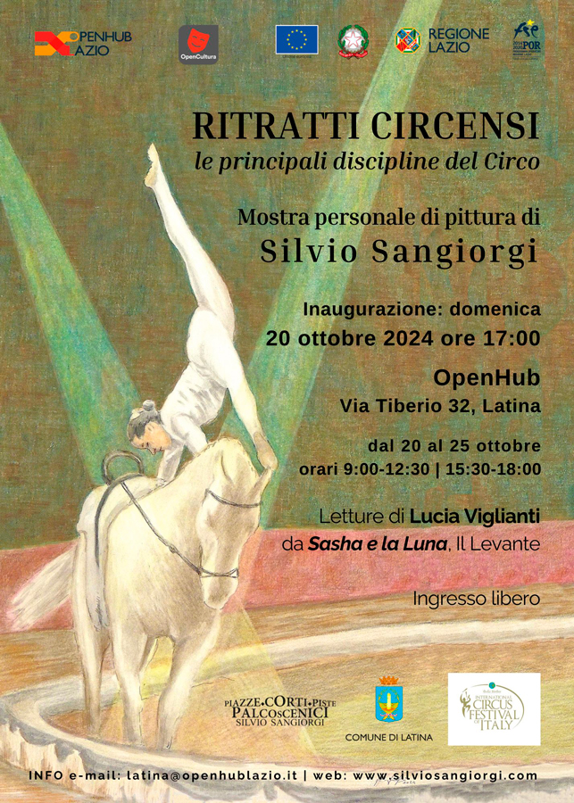 Silvio Sangiorgi, locandina mostra Ritratti circensi