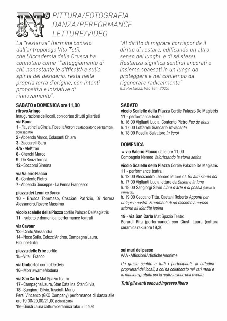 Silvio Sangiorgi Ndrui arte diffusa nel territorio