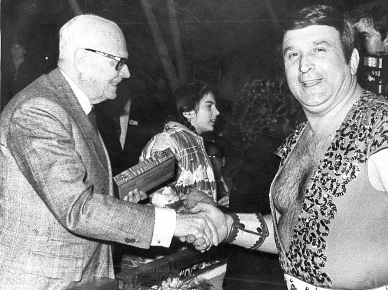 Il Presidente della Repubblica Italiana Sandro Pertini e Nando Orfei