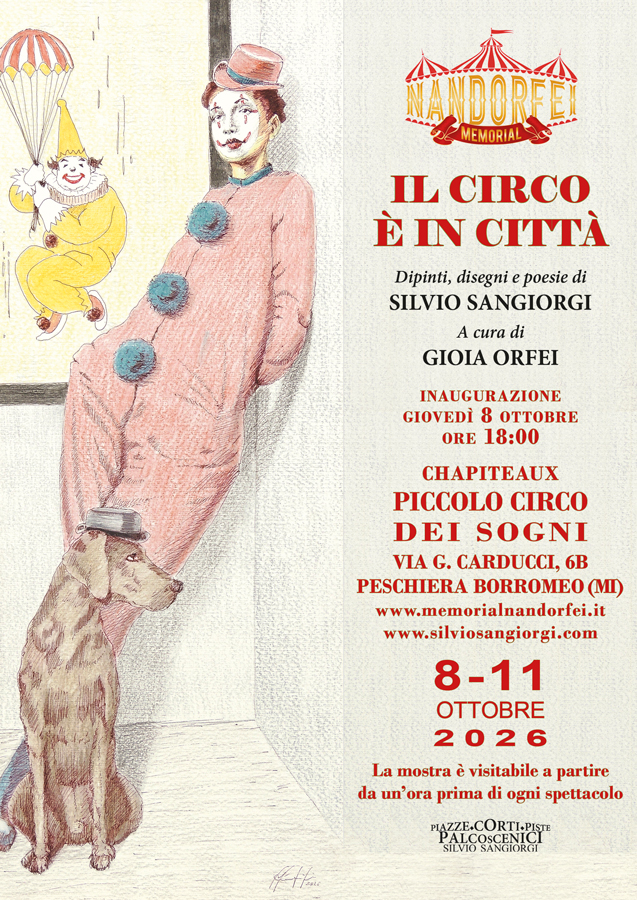Locandina mostra personale di pittura e poesia di Silvio Sangiorgi al Memorial Nando Orfei 2026